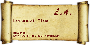 Losonczi Alex névjegykártya